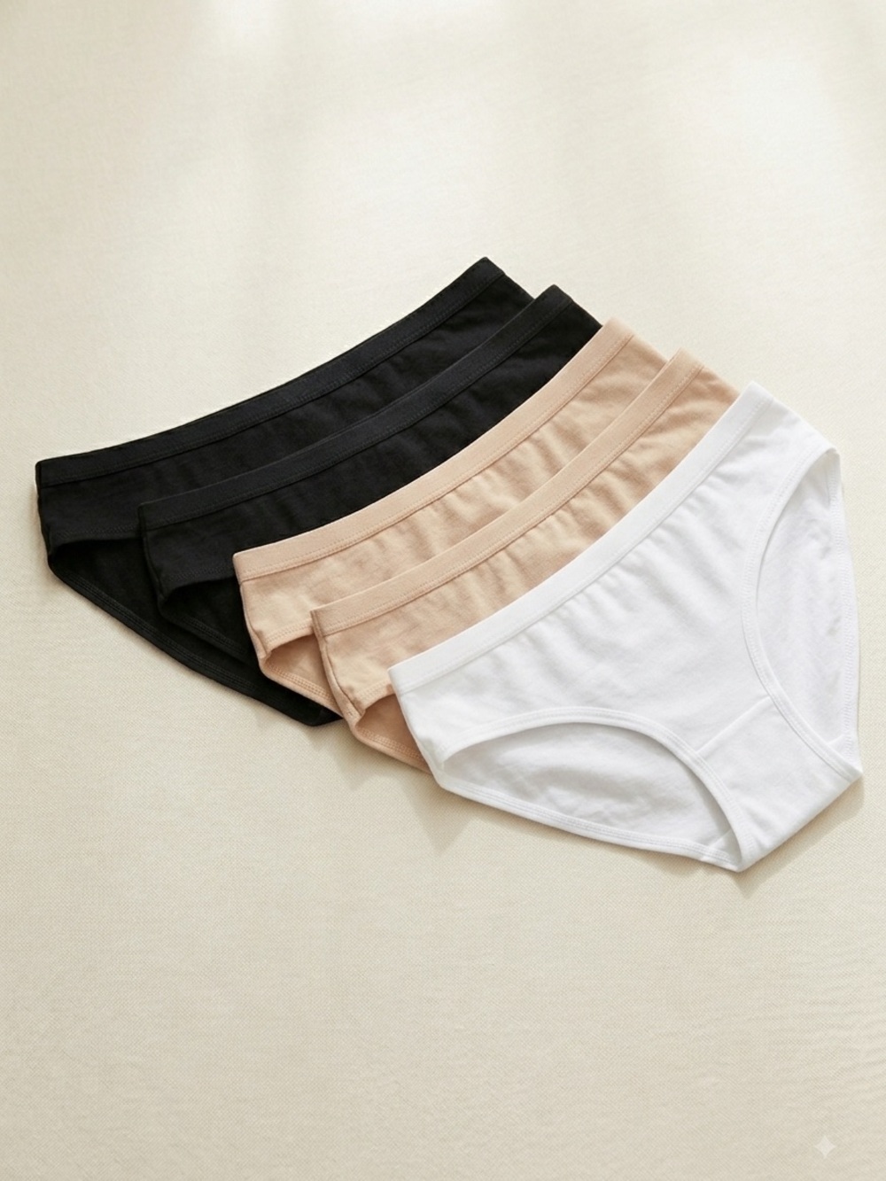 Jockey Women Organic Cotton Stretch Bikini Underwear 5 Pack Sz Large Medium New